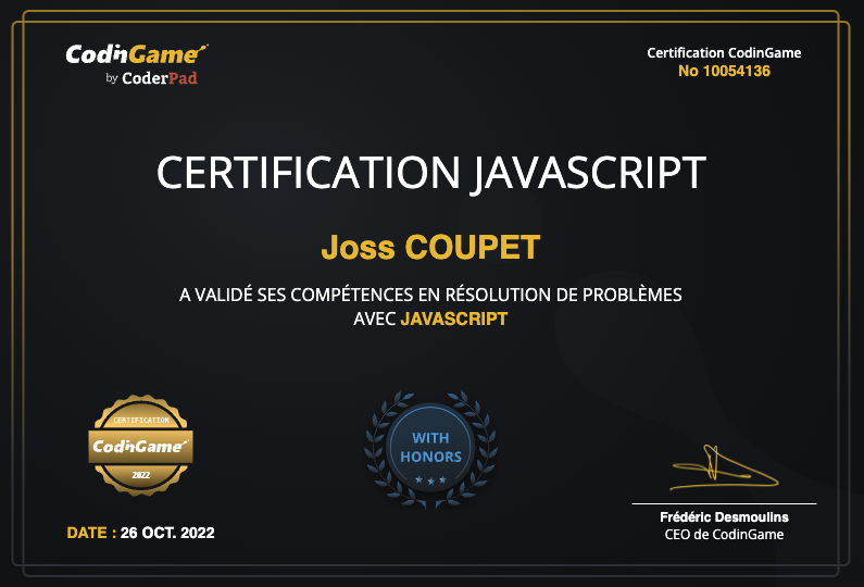 An image of the JavaScript (Intermediate) Certificate project.